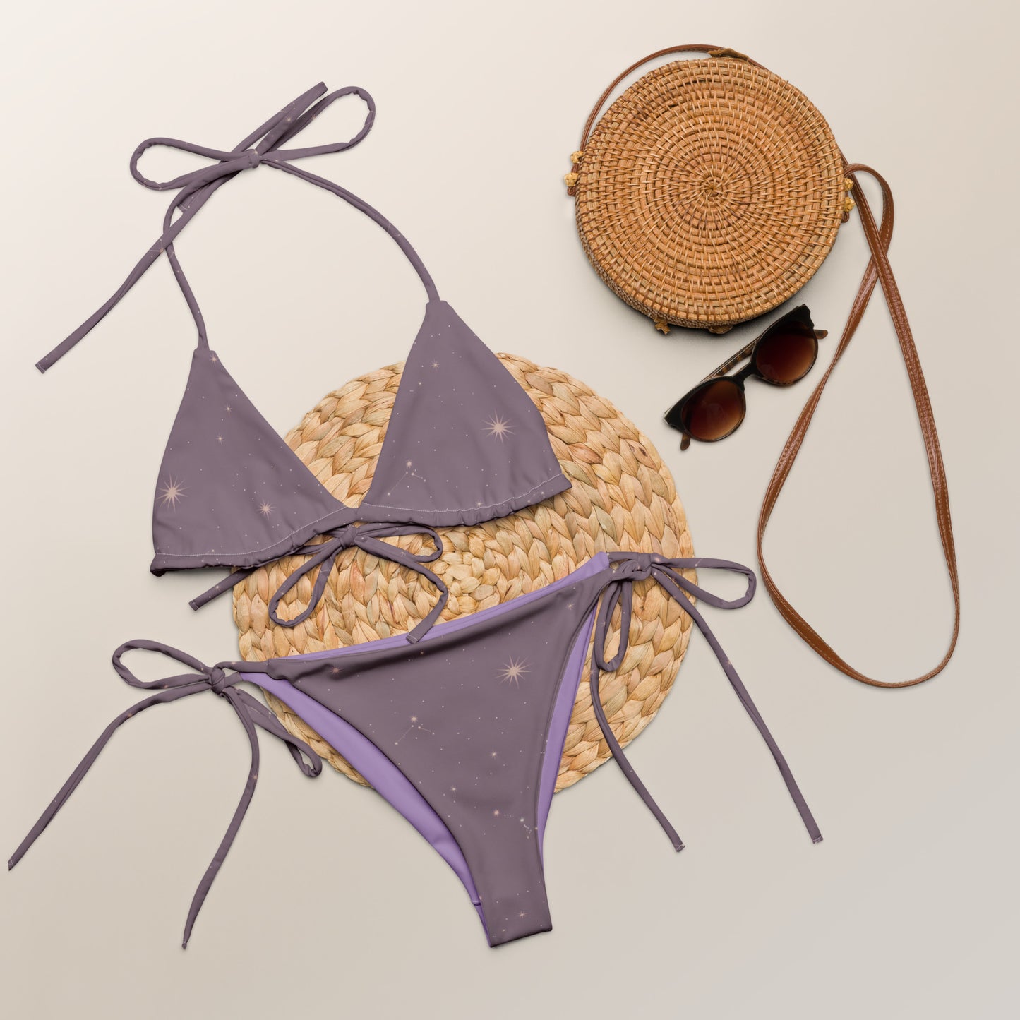 Starlight Sky Recycled string bikini - Matching Bathing Suits