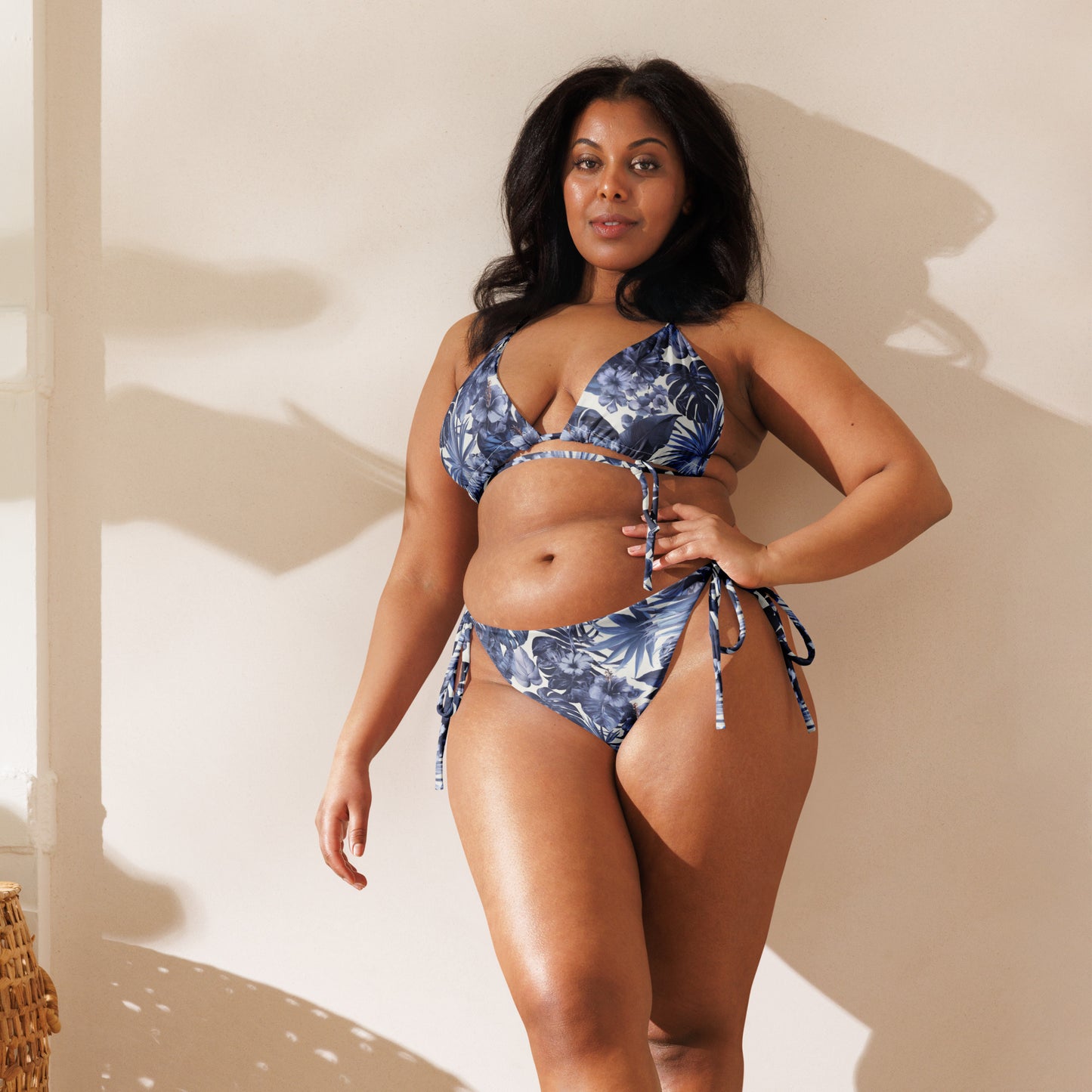Azure Tropicana Recycled string bikini - Matching Bathing Suits