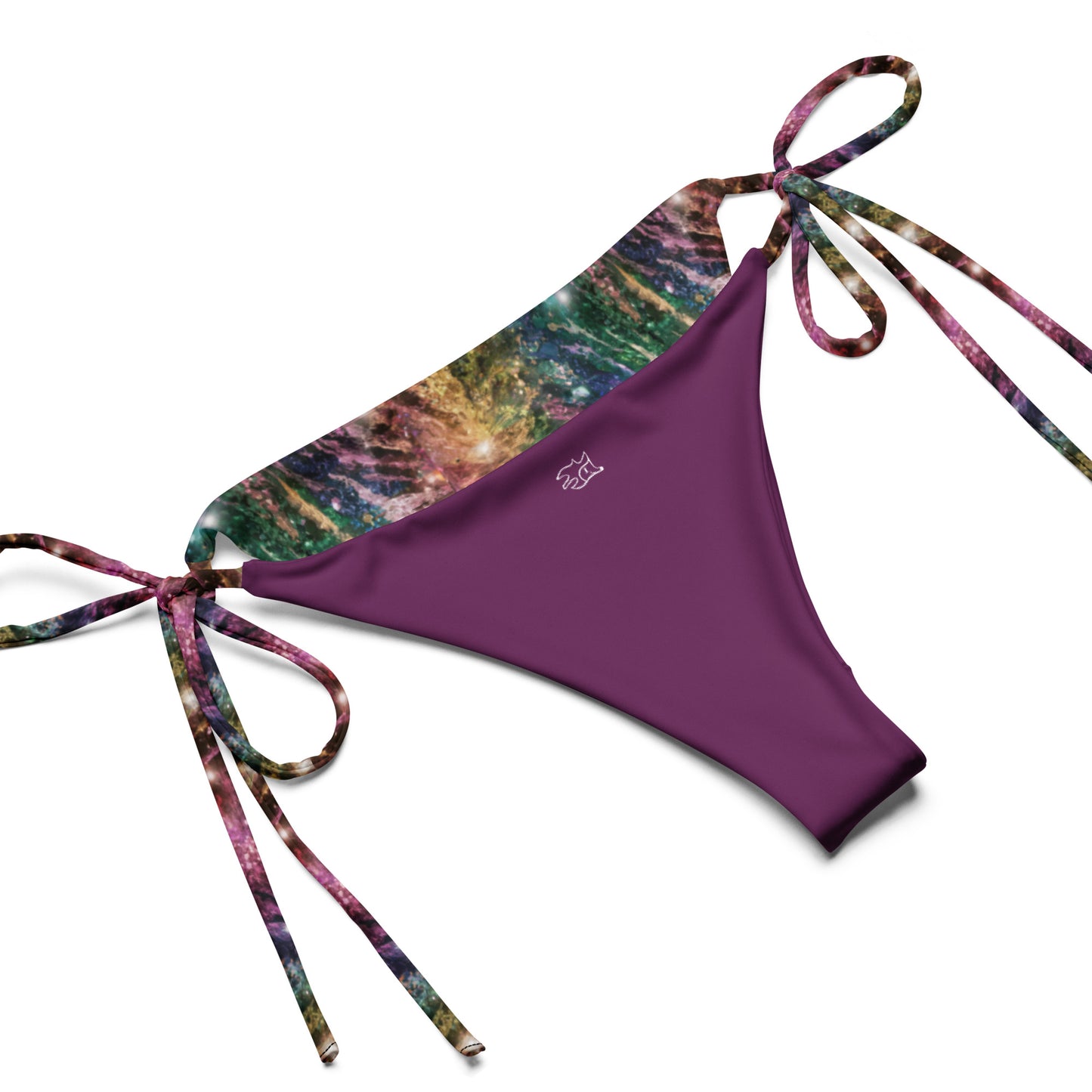 Rainbow Glitter Recycled string bikini - Matching Bathing Suits
