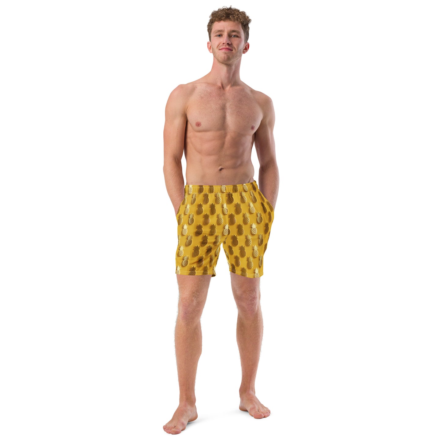 Golden Pineapple Men's swim trunks - Matching Bathing Suits