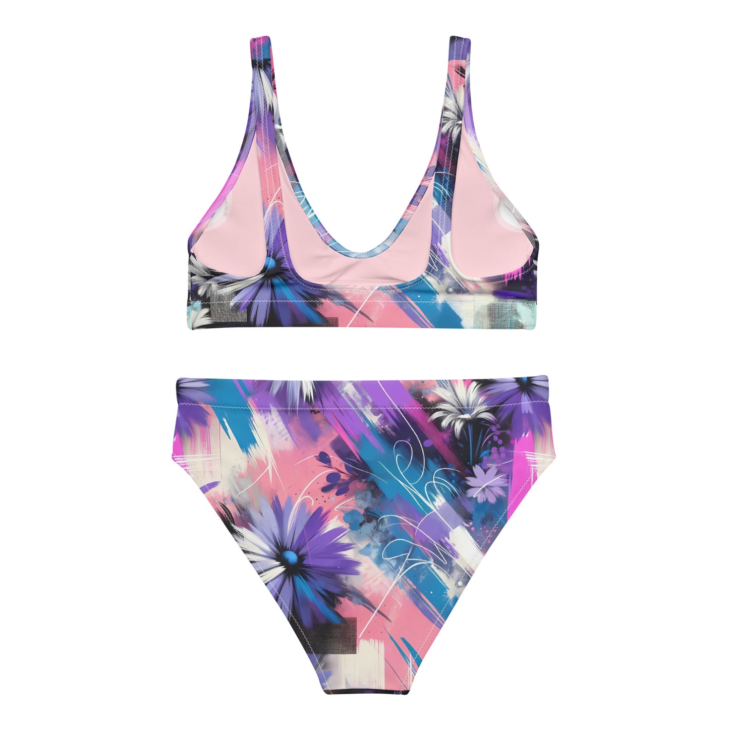 Daisies Lilac Recycled High-Waisted Bikini - Spring 2024 Collection