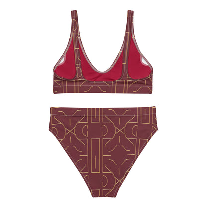Bordeaux Recycled High-Waisted Bikini - Augusto Collection