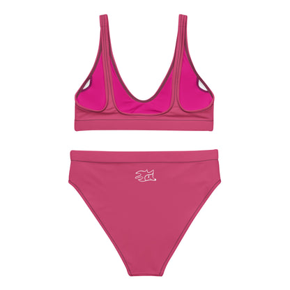 Pink Recycled high-waisted bikini - Monochrome