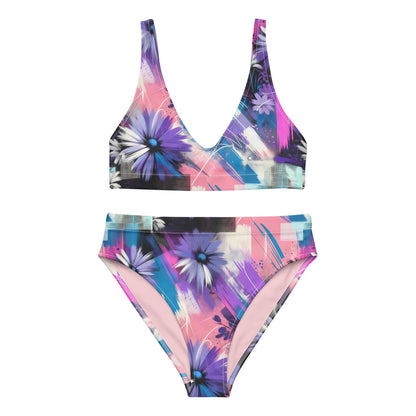 Daisies Lilac Recycled High-Waisted Bikini - Spring 2024 Collection