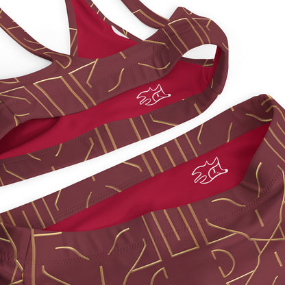 Bordeaux Recycled High-Waisted Bikini - Augusto Collection