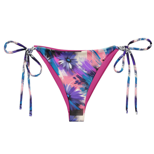 Daisies Lilac Recycled String Bikini Slip - Spring 2024 Collection