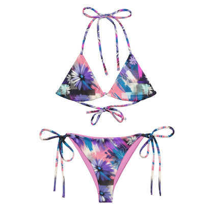 Daisies Lilac Recycled String Bikini - Spring 2024 Special Collection