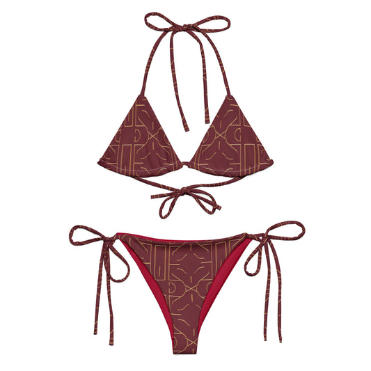 Bordeaux Recycled String Bikini - Augusto Collection