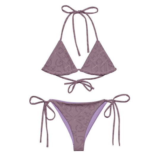 Burnished Lilac Trend Color 2024 Recycled String Bikini - Diocleziano Collection