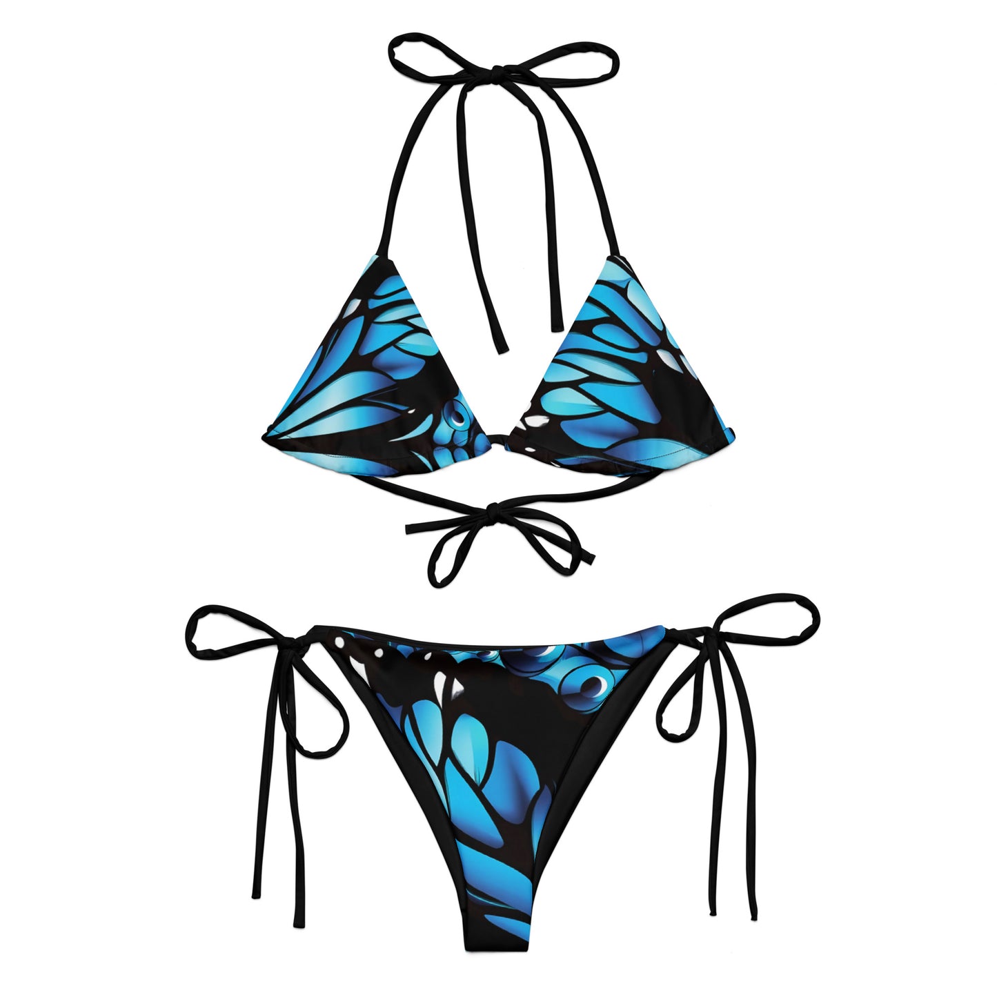 Blacked Butterfly Recycled String Bikini - Eternal Metamorphosis Limited Edition June 2024