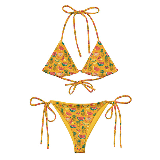 Fruit Fiesta Recycled String Bikini - Matching Bathing Suits