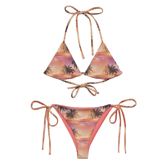 Sunset Serenity Recycled string bikini - Matching Bathing Suits