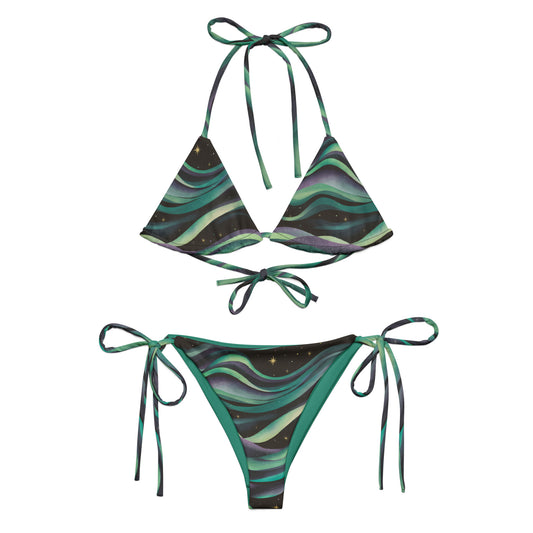 Aurora Borealis Recycled string bikini - Matching Bathing Suits