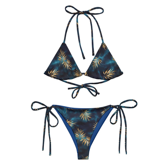 Golden Blue Sky Recycled string bikini - Matching Bathing Suits