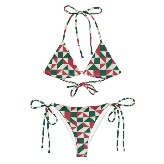 Venice Carnival Italy Recycled string bikini - Matching Bathing Suits