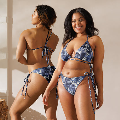 Azure Tropicana Recycled string bikini - Matching Bathing Suits