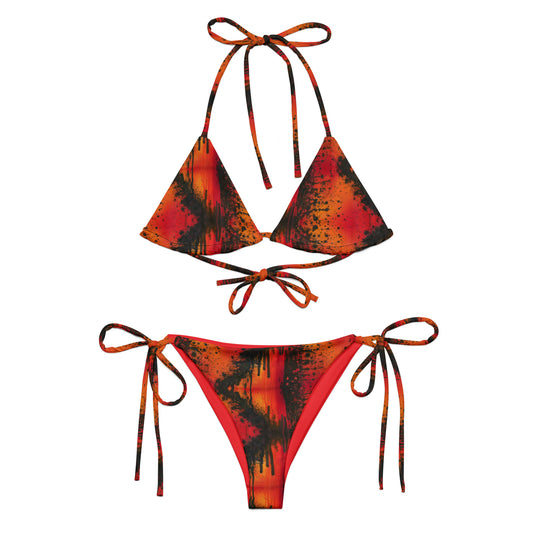 Roman Soccer Colours Recycled string bikini - Matching Bathing Suits