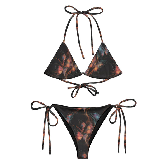 Vivid Butterfly Recycled String Bikini - Matching Bathing Suits