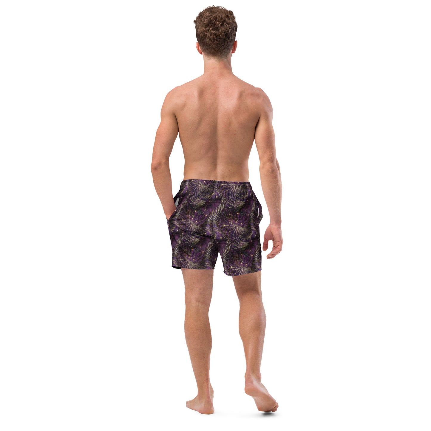 Twinkling Triangles Men's Recycled Swim Trunks - Matching Bathing Suits