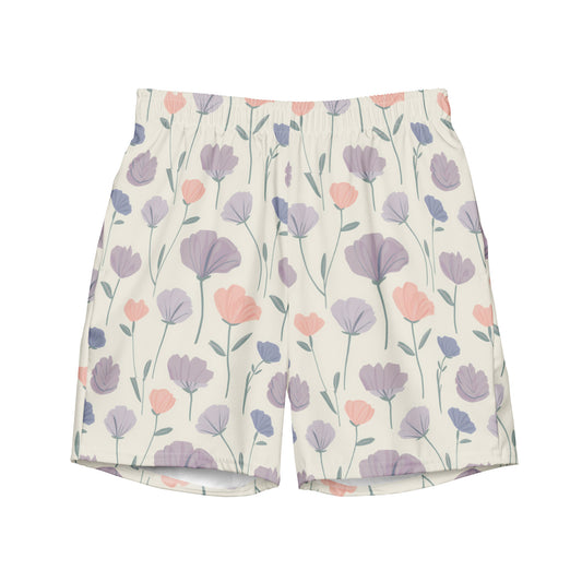 Minimal Blossoms Men's swim trunks  - Matching Bathing Suits