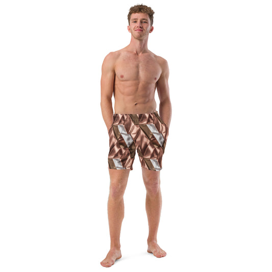 Limited Edition Luminous Geometrics Men's swim trunks - Matching Bathing Suits