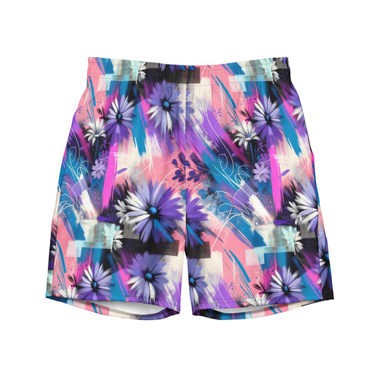 Daisies Lilac Men's Swim Trunks - Free with Bikini Purchase!