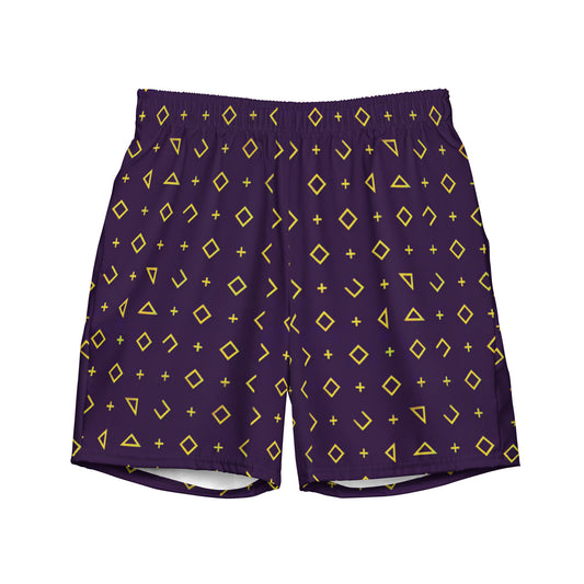 Dark Purple Men's swim trunks - Matching Bathing Suits