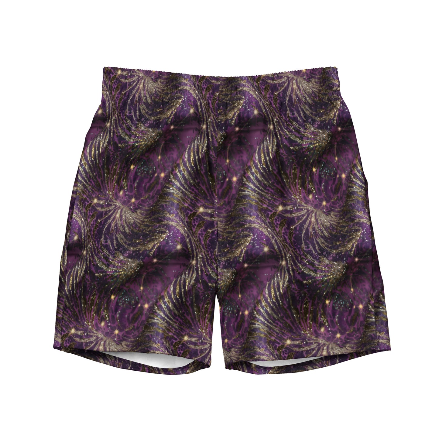 Twinkling Triangles Men's Recycled Swim Trunks - Matching Bathing Suits