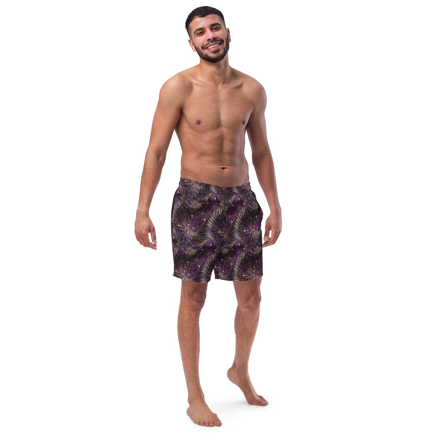 Twinkling Triangles Men's Recycled Swim Trunks - Matching Bathing Suits