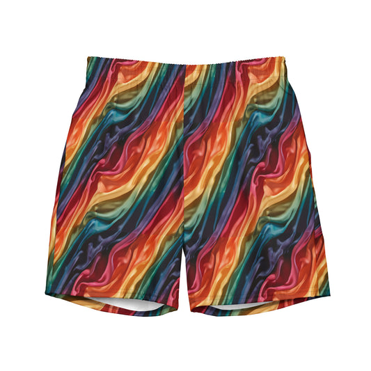 Rainbow Men's Recycled Swim Trunks - Matching Bathing Suits