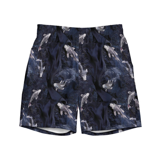 Koi Serenity Recycled Men's Swim Trunks - Matching Bathing Suits