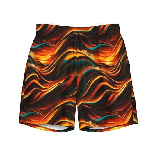 Sunset Waves Recycled Men's Swim Trunks - Matching Bathing Suits