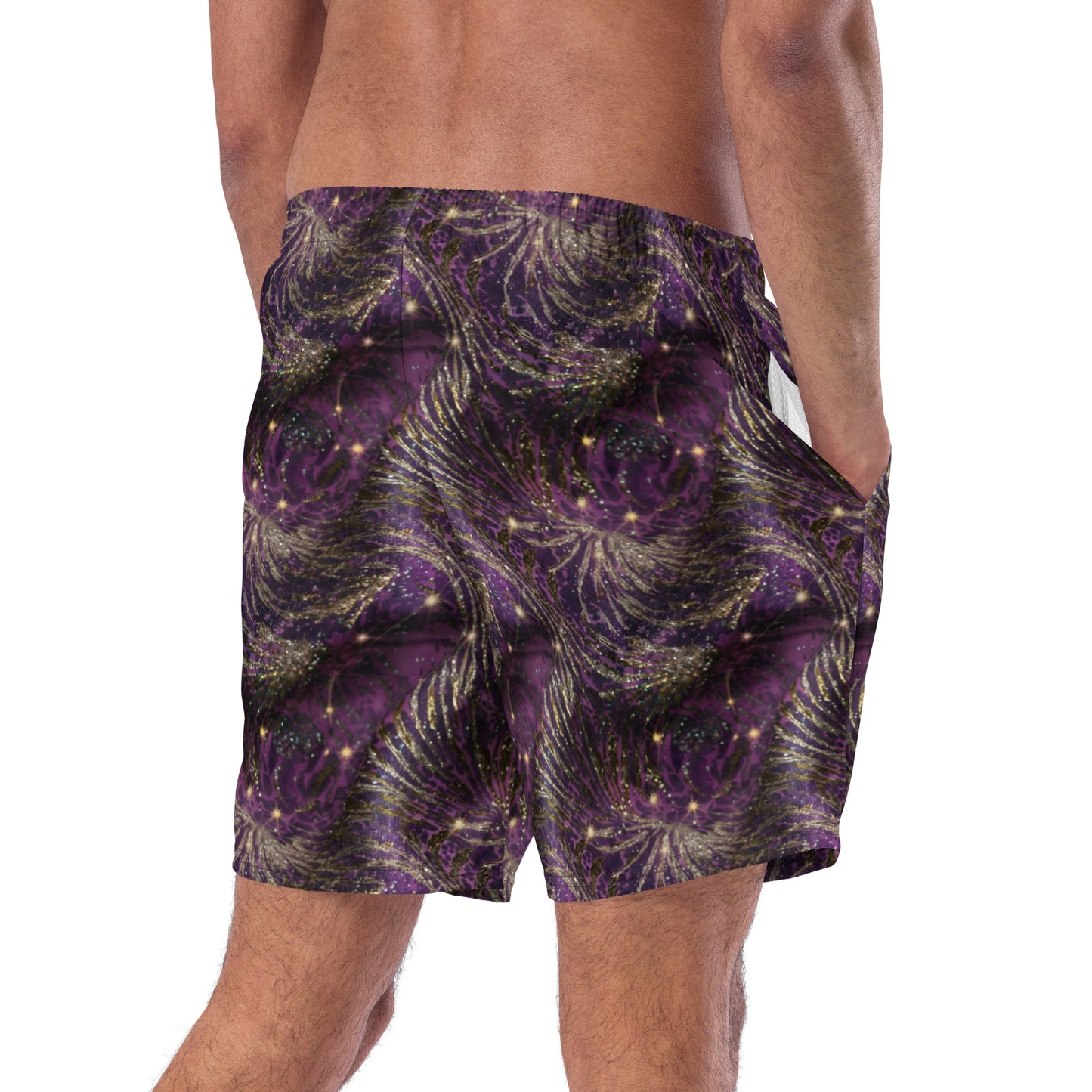 Twinkling Triangles Men's Recycled Swim Trunks - Matching Bathing Suits