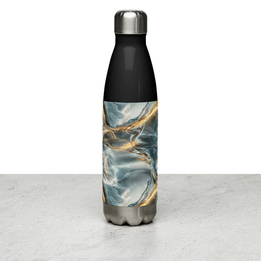 Liquid Gold Waves Stainless steel water matching bottle